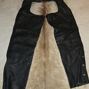 Black Leather Chaps